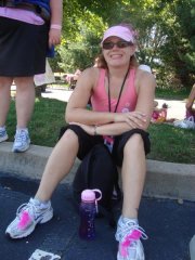 Resting after filling up my gatorade on day 1