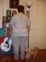 Back view, 19 lbs. lighter.
