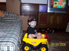 ben in his dump truck