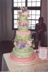 big tall green cake