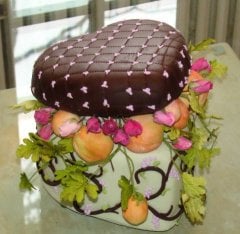 sugar peaches and sugar flowers
