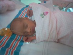 Olivia Marie one wk old in the NICU