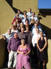 Picture of our small wedding with all the guests