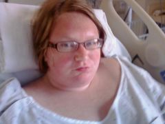 a few hours after my surgery, I was not a happy camper!