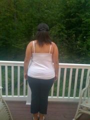 9/4/2009, 1 month out--still pretty wide, but it will have to shrink eventually; 201 lbs