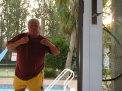 Working out trying to mitigate the fat.