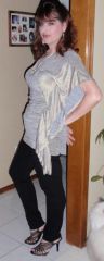 Getting ready for a concert - all dolled up in my leggings and off-the-shoulder shirt. Can't believe I can wear clothes like this now! So much fun!!!