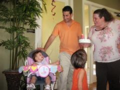 This is at Ava Saime's 1st Birthday and I am 6 weeks pregnant with #2! (so much for losing the baby weight from preg #1..lol) :) Size 22