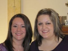 With my sister Jesee...I'm on the right. (240 lbs)