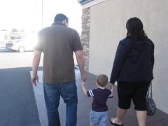 My boyfriend (6 years) and my wonderful nephew...I love them both sooo much! 245 lbs