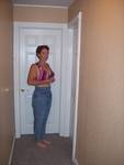 The 80's jeans!  ON!