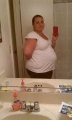 9/27/10 - The day before I delivered my son, as a reference to how HUGE I got