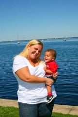 9/28/11, my son's first birthday...  Never lost the baby weight :(