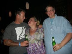 October 2011 with my business partner and best friend... I can't believe how big I was!