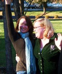 My sister and I.