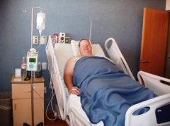 I am out of surgery but still drugged up. Don't I look great?