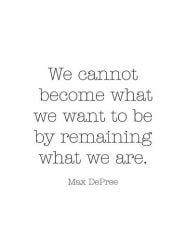 What we want to be