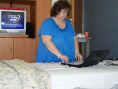 Me connecting with the world from my laptop in the hospital room