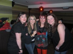 Out with friends in September. I'm the one on the far right.
