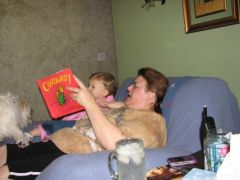 Me reading Eleanor A book  on 5 -2-4 09