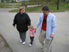 Me, Our granddaughter Eleanor, and my hubby Stan