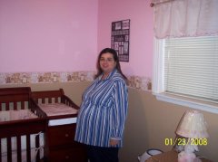 8 1/2 months pregnant.