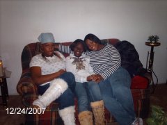 Christmas 2007 with my precious daughters.