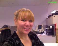 Me at work after I won my mom a new Garmin at our Christmas party.