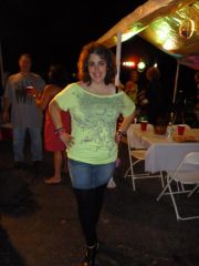 80s party...rockin the neon and leggings LOL