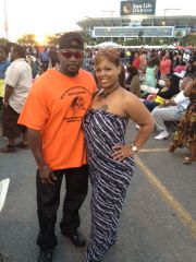 Me And hubby at Jazz in the Gardens 2013