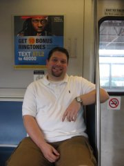 Me on the MARTA in Atlanta.  July 2008