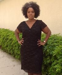 My dress this morning for church!!! Size 18 dress
