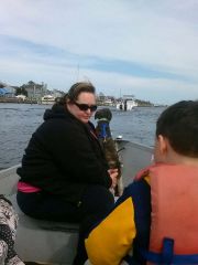 Body shot on the boat with the fam
