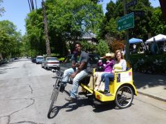 Pedicab with friend
