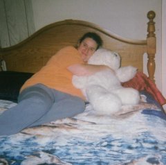 me fat on bed