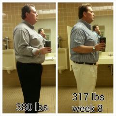 8.  VSG week 8, 317 lbs