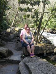 hiking at cascades in Virginia