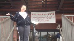 In front of Plaza Medical Center