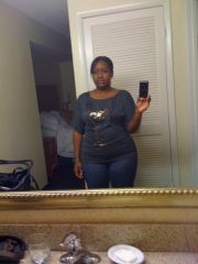 7/3/10.  Me at about @ 209lbs. The facial expression is my "hot angry black woman" look.  It was hotter than fish grease outside in Florida.