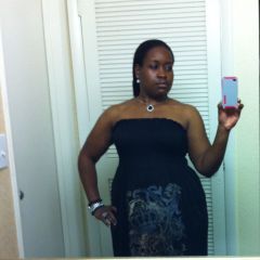 Strapless maxi dress.