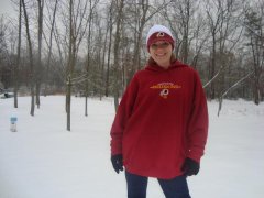 Me during a snow storm last month.