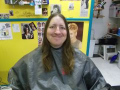 getting ready to cut my hair.
