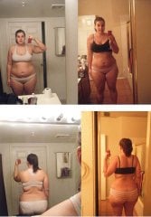 I cannot believe I am posting this... YIKES!! This is 3 months out and 32 lbs less. :)
