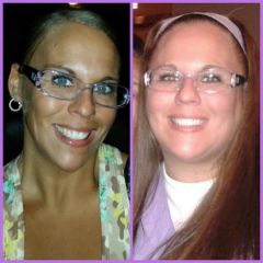 same glasses 1 year apart.