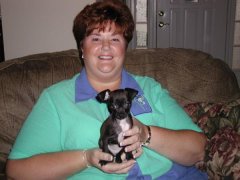 Me holding our new puppy- 2004