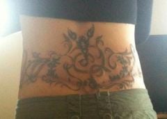 The final stage - the tattoo to camouflage the body lift scars