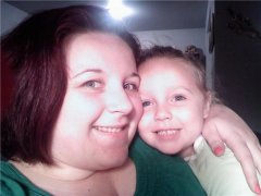 Me and my daughter on 04/04/09, 5 days after my surgery.