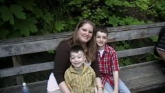I make my kids stand in front of me so you can't see ALL of me... LOL