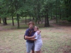 me and my hubby hiking