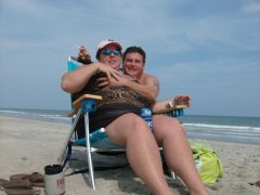 Beach Picture Brad & I August 2008 - Can't wait until August this year to see the difference!